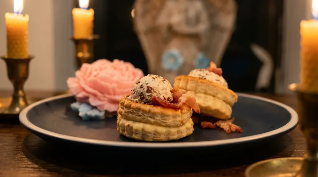 Mesa de panadería y repostería artesanal para eventos